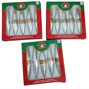 Vintage Zellers Santa’s Trim Shoppe Glass Ornaments